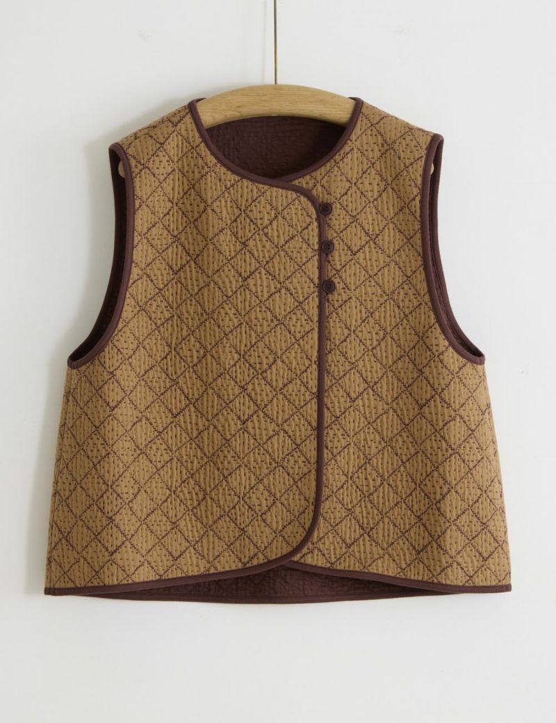 こぎん刺子キルトジャガードベスト小町竹（こまちだけ） | 石見銀山 群