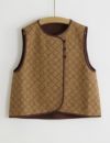 こぎん刺子キルトジャガードベスト小町竹（こまちだけ）