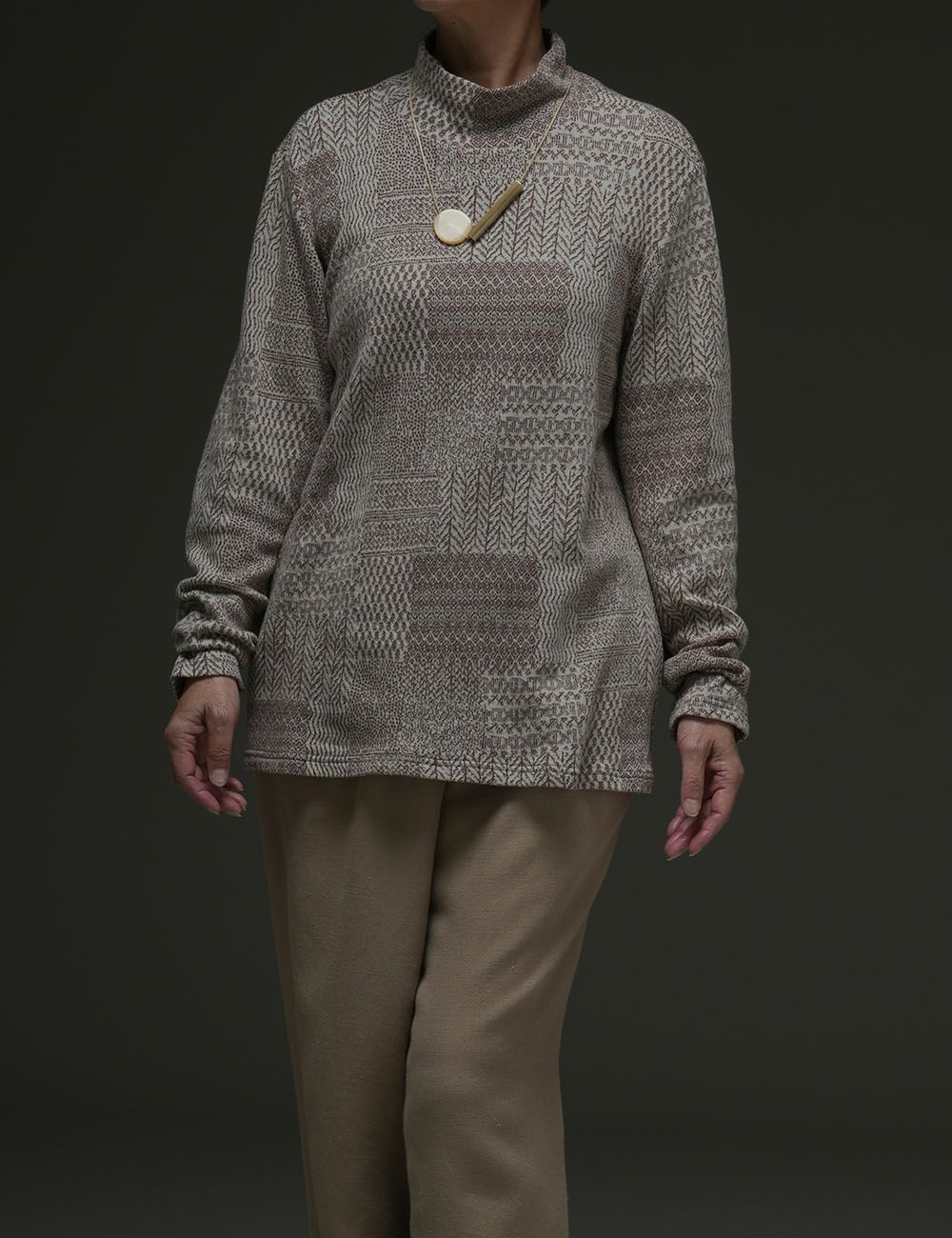 風通こぎんパッチワークジャガード　プルオーバー山梨（やまなし）