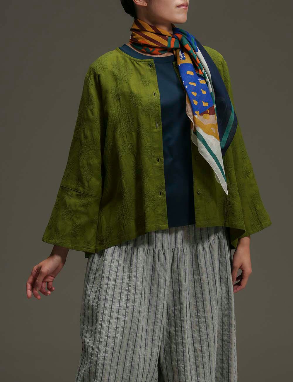 たんぽぽジャガードブラウス浜辺野菊（はまべのぎく）