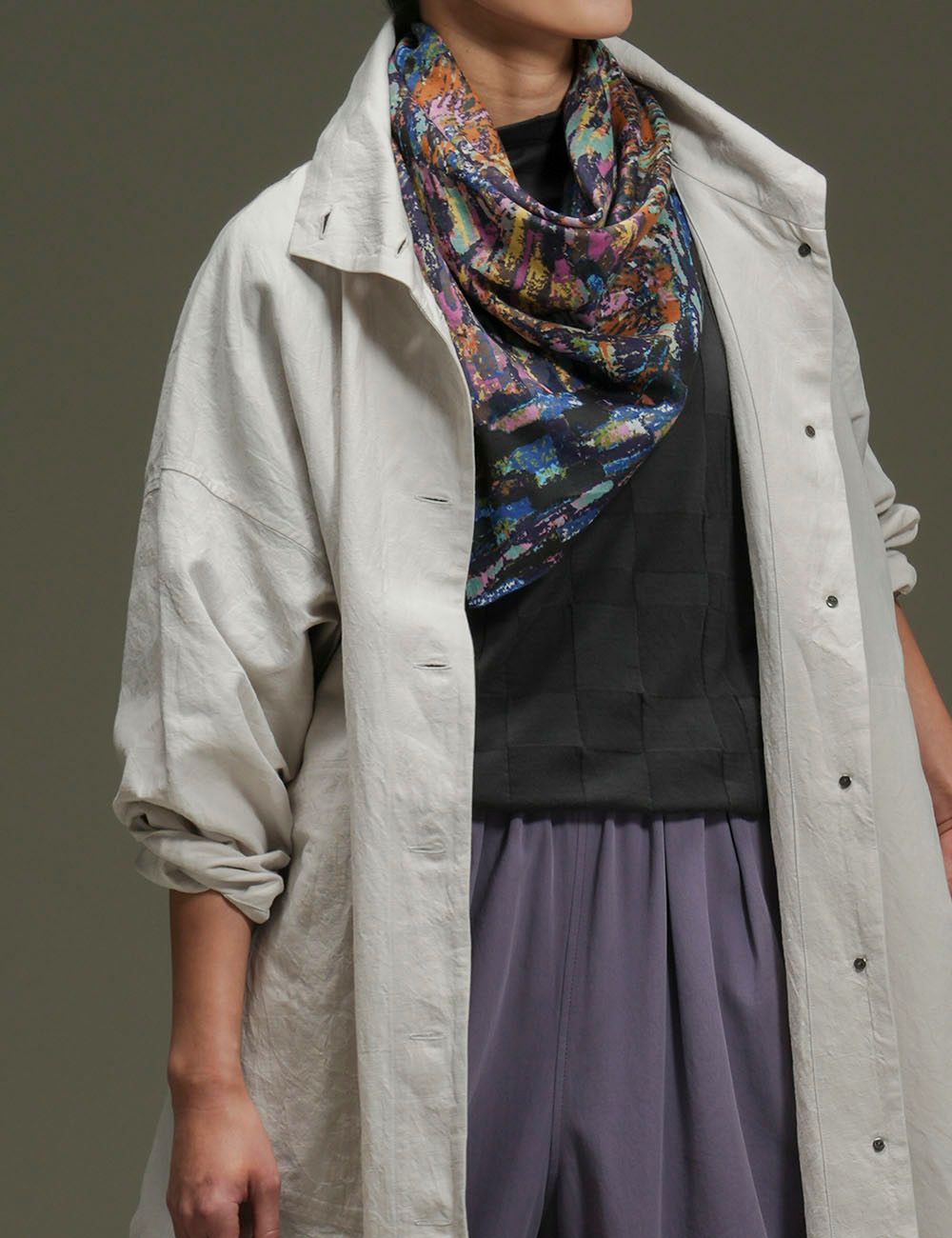 綿リネン強撚ツイルジャケット馬酔木（あせび）