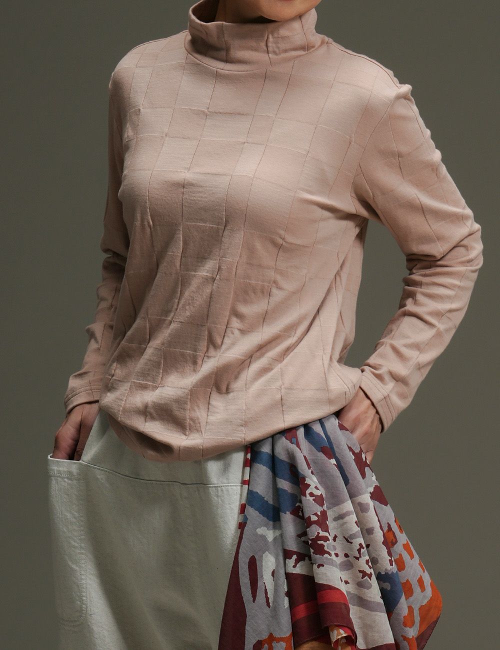 風通でこぼこジャガードプルオーバー山梨（やまなし）