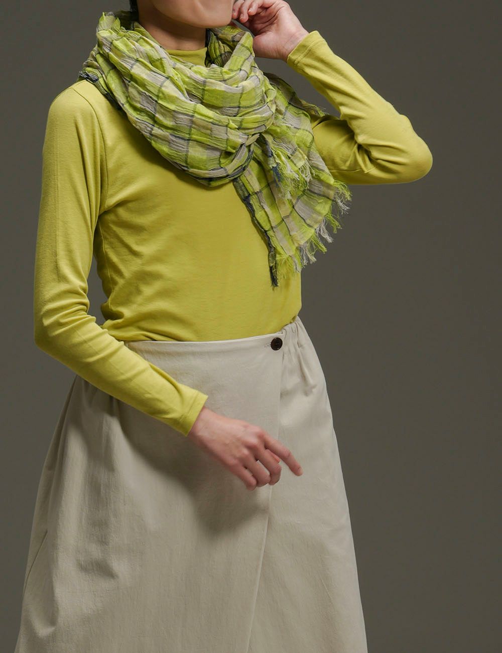 強撚ガーゼフライスプルオーバー穂躑躅（ほつつじ）